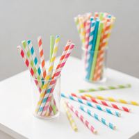 Pailles à jus jetables en pulpe de bambou VVG Custom 140/197/210/240 mm, 100 % compostables et biodégradables, 250 pièces/boîte