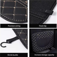 1 pièce Housse de protection de dossier de siège de voiture en PU avec tapis anti-coup de pied et sac de rangement anti-salissures - Accessoires automobiles