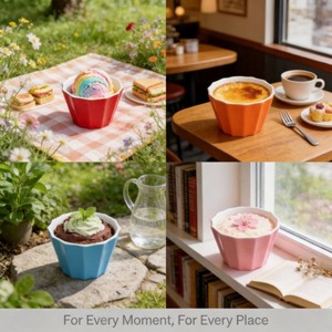 Innovadores Vasos de Cerámica para Helado y Pastel HARVIT, Coloridos, Origen Hunan, Compra al por Mayor desde China - Product Image 3