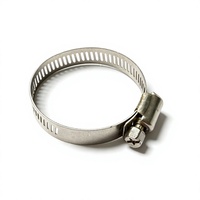 Collier de serrage à vis sans fin de style britannique en acier inoxydable robuste pour tuyaux, réglable de 38 à 57 mm, vente en gros