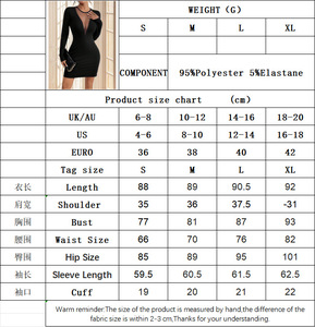 Abito Estivo da Donna <span class=keywords><strong>in</strong></span> <span class=keywords><strong>Maglia</strong></span> con Scollo a V, Sexy, a <span class=keywords><strong>Maniche</strong></span> <span class=keywords><strong>Lunghe</strong></span>, Aderente, con Cintura <span class=keywords><strong>in</strong></span> Vita, per Club, Feste e Casual - Product Image 6