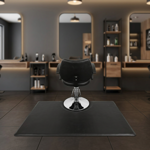 Tapis de sol rond moderne imperméable anti-fatigue pour barbier, salon, soulage la pression sur les pieds, idéal pour les salons de coiffure, hôtels, écoles, ateliers - Product Image 2