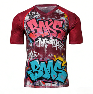 Maillot de cyclisme ZEDE à manches courtes, respirant, séchage rapide, coupe ajustée, durable, anti-frottement, personnalisable, pour VTT et activités de plein air - Product Image 1
