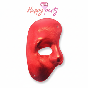 หน้ากากคอสเพลย์สีแดงทำจากพีวีซีน้ำหนักเบาครึ่งชิ้นและผ้าไหมคอสเพลย์หน้ากากปิดตาสำหรับชุดคอสเพลย์ซื้อ3ชิ้น - Product Image 1