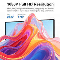 Moniteur PC sans cadre en gros, 75Hz 100Hz, 21,5 pouces, haute luminosité, pour entreprises et jeux