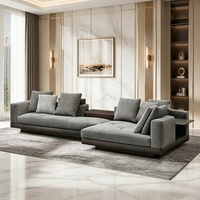 Canapé modulaire moderne YUANCHANG, revêtement en cuir PU, canapé-lit en forme de L, structure en bois de larch, pieds en acier inoxydable, salon