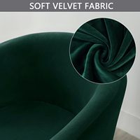 OBCREAT Soft Velvet Stretch 2 pièces Housses de fauteuil pour salon, chambre et appartement-Housses de meubles modernes vert foncé