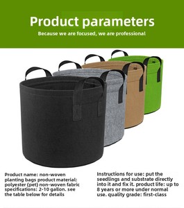 X140 Garden Hotsale Sacs <span class=keywords><strong>de</strong></span> culture réutilisables en feutre pour plantes - Product Image 3