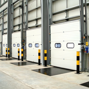 <span class=keywords><strong>Porte</strong></span> sectionnelle automatique robuste à levage vertical avec système de rail, panneau en acier durable, <span class=keywords><strong>porte</strong></span> de garage coupe-vent pour usage commercial - Product Image 3