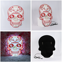 Boîte à lumière LED 3D avec logo et design circulaire, affichage publicitaire décoratif extérieur pour éclairage mural, fonction décorative