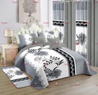 Ensemble de draps de lit 12 pièces couette couvre-lit ensemble de literie avec rideaux assortis King Size