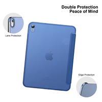 Étui antichoc à trois volets pour iPad Pro Air, protection des coins, coque renforcée avec fonction de réveil et de mise en veille automatique intelligente