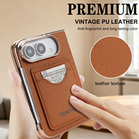 Étui portefeuille en cuir anti-RFID pour iPhone 18 Duo 18 Fold, avec protection intégrée pour téléphone pliable