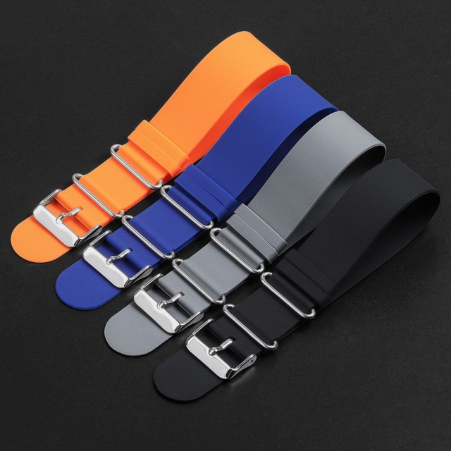 18mm 20mm 22mm Sport Soft Diver Silicone Watch Strap Bracelet Waterproof One Piece Rubber Watch Bands for Regular Watches