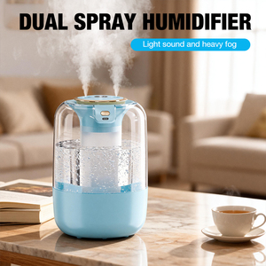 <span class=keywords><strong>Umidificatore</strong></span> d'Aria Moderno a Doppio Spruzzo 2L Silenzioso con Display LCD Luci Notturne Colorate per Camera da Letto Ufficio <span class=keywords><strong>Piante</strong></span> Nebulizzatore a Freddo - Product Image 2
