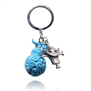 8 Styles <span class=keywords><strong>Luffy</strong></span> Démon <span class=keywords><strong>Fruit</strong></span> Pièce Cosplay Alliage Cartoon Anime Porte-clés - Product Image 4