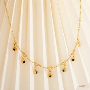 <b>Delicate</b> Women's Titanium Steel 18K Gold Lock Bone Chain High-End Vacation Style Stainless Steel Collarbone Jewelry Trendy - Product Image 3