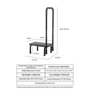Single-Layer <b>Step</b> <b>Stool</b> with Armrest, Multifunctional Foot <b>Stool</b> for Elderly & Kids, Height Boosting <b>Step</b> <b>Stool</b> for <b>Kitchen</b> Cabi - Product Image 5
