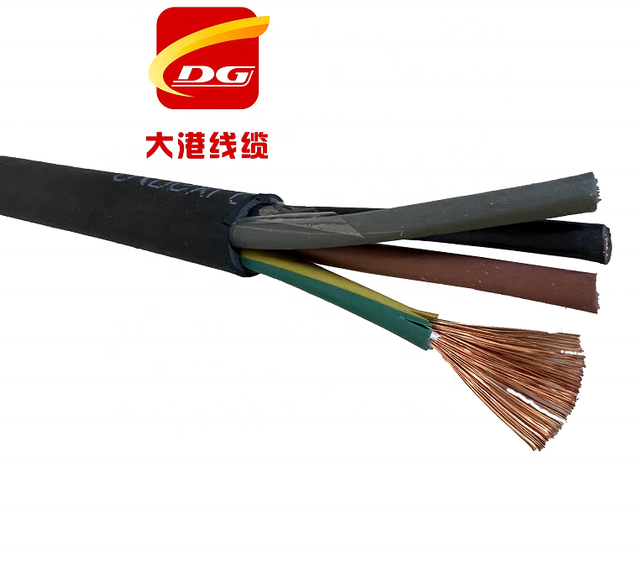 H07RN-F  99.9% Pure Copper Conductor High Flexibility Rubber Insulation Rubber Sheathed Waterproof Rubber Cable