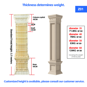 מחיר המפעל הנחה abs פלסטיק מרובע טור עובש לבנייה חיצונית באיכות גבוהה בית בניין עובש - Product Image 2