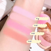 Palette de fard à joues naturel pour le visage personnalisé en gros Palette de contour de fard à joues mat Maquillage de joues 4 couleurs Rose Blush