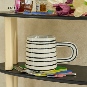 JOYYE Taza de Café de Cerámica con Diseño de Punto Grande, Taza de Agua Fría y Caliente, Diseño Nórdico Moderno Pintado a Mano - Product Image 6