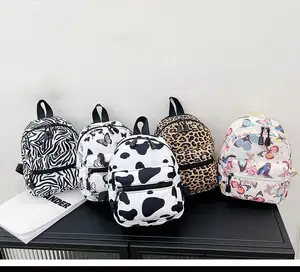 Mini Women's Backpacks Trend 2024 Nylon Female Bag Animal Printing Small Feminina Backpack School Bags For Teen Girls Knapsack