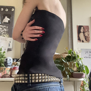 Dark Gothic Wing Print Bandeau <b>Top</b> <b>Women</b> Strapless Slim Fit Tube <b>Top</b> Street Style Sexy Cropped <b>Vest</b> Fashion Ladies <b>Top</b> - Product Image 4