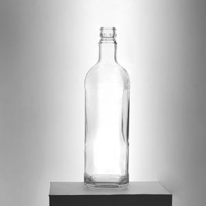 Bouteille en verre de flint carrée de 1000 ml (32 oz) avec fermetures GUALA GF 148 1031/<span class=keywords><strong>47</strong></span>, finition du goulot pour emballage de tequila, bourbon, <span class=keywords><strong>gin</strong></span> - Product Image 2