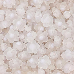 Perline Trasparenti in Acrilico/Resina/Lucite <span class=keywords><strong>Chen</strong></span> Ming, Piccole Perle a Forma di Fiore, Perline Sciolte Medie per DIY, Elastici per Capelli e Braccialetti per Bambini - Product Image 4