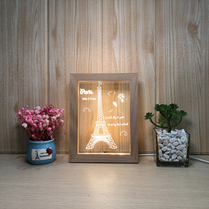 2021 di trasporto del nuovo Creativo di Natale Per Bambini Regali di San Valentino Night Lights per I Bambini di Legno Acrilico <span class=keywords><strong>3D</strong></span> lampada - Product Image 6