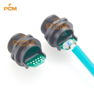 Prise RJ45 CAT5e étanche à verrouillage par vis avec carte de circuit imprimé PCB IP67, montage sur panneau, adaptateur pour boîtier industriel extérieur, câble - Product Image 3