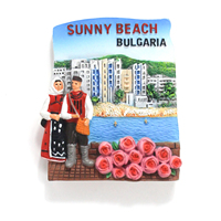 Imán de nevera personalizado de Croacia, recuerdo promocional de países Vodice, imanes de resina divididos para nevera