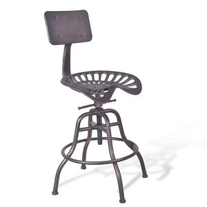 Taburete de Bar Industrial de Metal, Asiento de Tractor Vintage, Altura Ajustable, Silla de Bar Moderna Estilo Loft, Diseño Minimalista, Muebles de Bar - Product Image 1