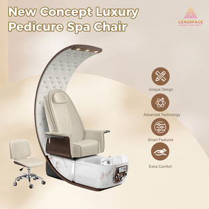 Popular Sillón de Pedicura Spa de Respaldo Alto en Forma de Luna con Palangana de Burbujas para Negocios de Spa - Product Image 2