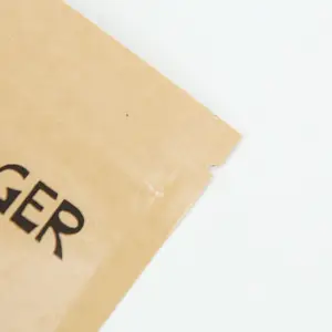 Bolsa de papel Kraft biodegradável de qualidade alimentar personalizada com janela transparente para alimentos