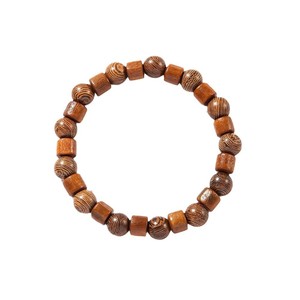 Wooden <b>Bead</b> <b>Bracelet</b> Geometric Shape Unisex Gift Jewelry Elastic Rope <b>Bracelet</b> - Product Image 5