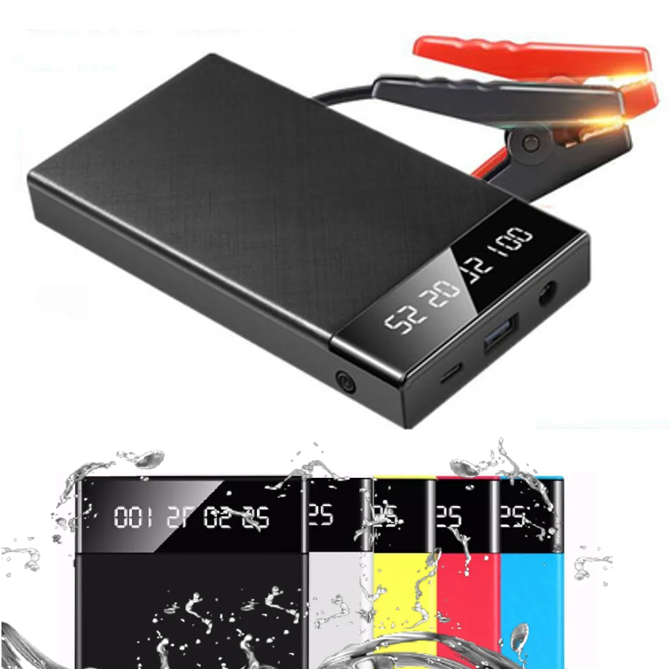 Noodbatterij Booster 12V Draagbare Auto Jump Startbatterij 2000a Powerbank 3000a Powerbank Voor Auto