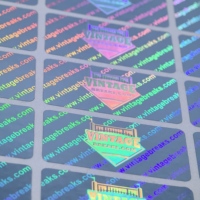 Autocollant holographique anti-contrefaçon, autocollant holographique 3D couleur, étiquette holographique avec code QR, autocollant holographique transparent K