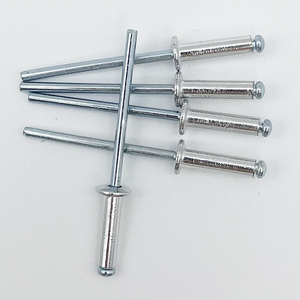 Remaches de impacto de extremo abierto DIN7337 con cabeza abombada zincada, remaches ciegos de aluminio y acero 3.2/4.0/4.8 para <span class=keywords><strong>remachadora</strong></span> - Product Image 2
