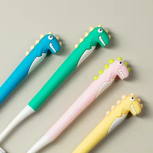 Cartoon Customized Logo Dinosaur Shaped Children Toothbrush With Comfortable Handle