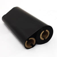 Precio de fábrica 110mm X 70m TTR Cinta de transferencia térmica Cinta de código de barras negra Compatible con impresoras 24mm de ancho