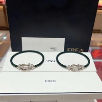 Bracelet Chaîne Fer à Cheval Freded de Luxe de Haute Qualité, Plaqué Or, pour Hommes et Femmes, Idéal pour Banquets, Coffret Cadeau de Bijoux