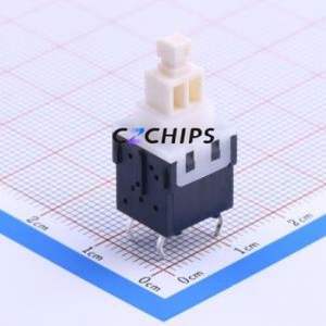 K8-1112D-N2 <b>Push</b> <b>Button</b> <b>Switch</b> Through hole Component (THT) <b>Switch</b> No Lock Square Plunger Through Hole 100mA - Product Image 1