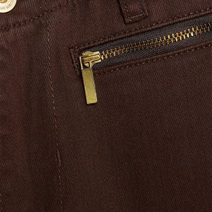 Pantaloni Bootcut da Donna Personalizzati OEM, Gamba Svasata Elasticizzata con Tasche con Zip, Pantaloni Marroni per Ufficio e Lavoro Casual - Product Image 3