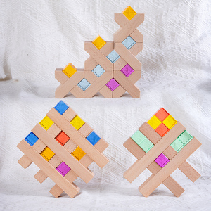 Acrylic Transparent Gem DIY Building Blocks Unisex 50-Piece Set Educational Toy for Improving Imagination Factory Direct - Product Image 2