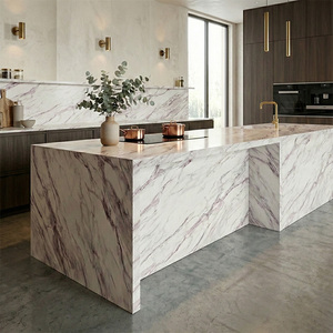 Encimera de Cuarzo Artificial con Vetas Púrpuras Exóticas Personalizadas, Tecnología Nano Inkjet, para Isla de Cocina Comercial, Mueble de Baño - Product Image 5