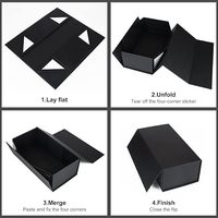 Sacs en papier noir personnalisés pour petites entreprises, sacs cadeaux artisanaux, sacs de livraison, sacs en papier pliables avec fermeture magnétique