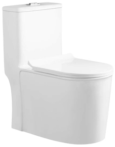 Toilette monobloc moderne en céramique blanche antigel à double chasse d'eau écologique montée au sol toilette d'hôtel villa école salle de bain - Product Image 2