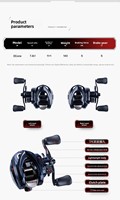 Moulinet de pêche DC Water Drop Reel pour gaucher avec frein électronique intelligent, silencieux, pour la pêche aux leurres, en métal, pour micro-objets, universel, longue portée